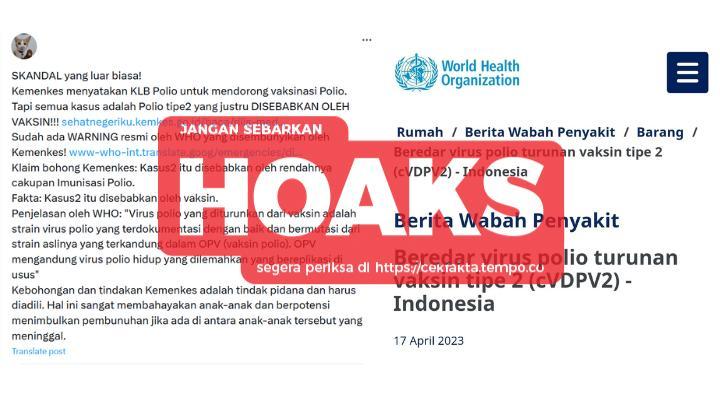 Thumbnail Artikel Keliru, Klaim tentang Polio Disebabkan oleh Vaksin Polio